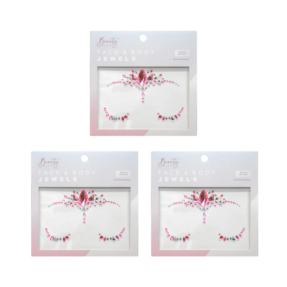 3x Beauty Buddy Face & Body Jewels 03 Festival Season