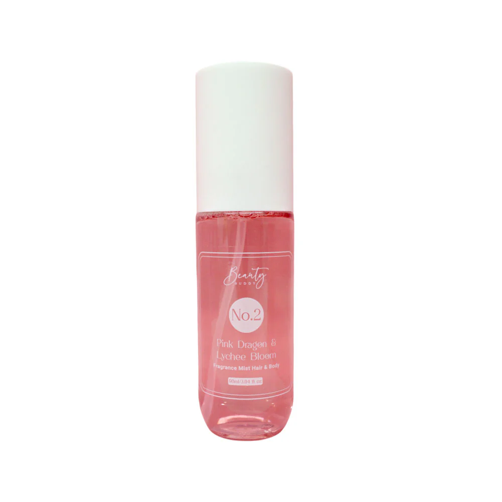 3x Beauty Buddy Fragrance Mist Hair & Body No.2 Pink Dragon & Lychee Bloom 90ml - Image 2