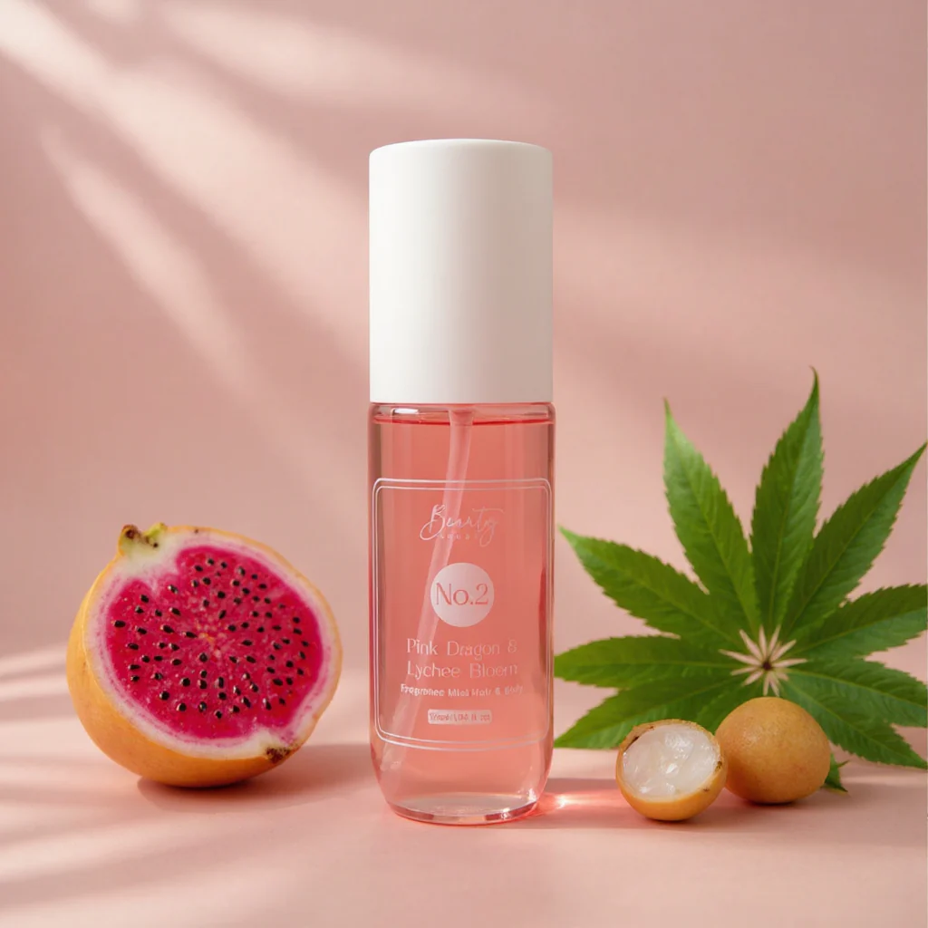3x Beauty Buddy Fragrance Mist Hair & Body No.2 Pink Dragon & Lychee Bloom 90ml - Image 5