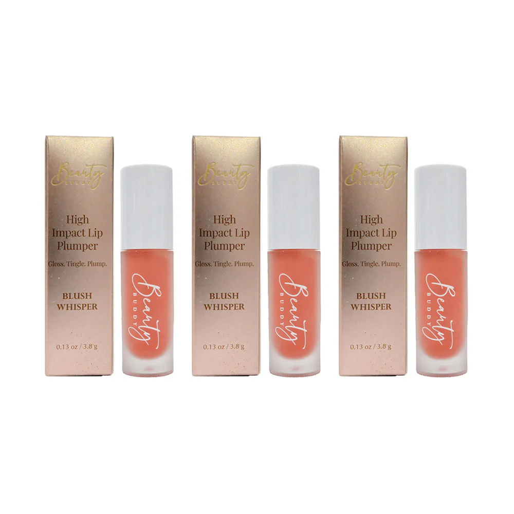 3x Beauty Buddy High Impact Lip Plumper Blush Whisper 3.8g