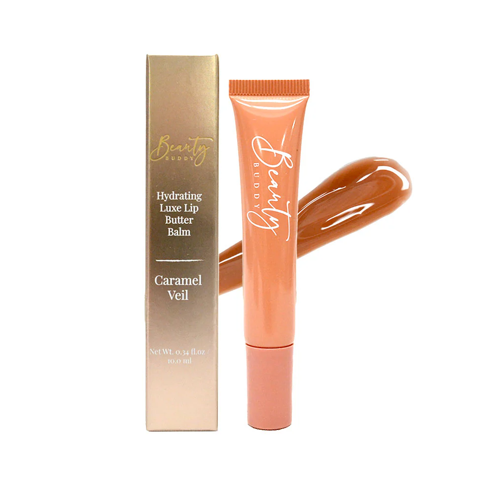 3x Beauty Buddy Hydrating Luxe Lip Butter Balm Caramel Veil 10ml - Image 2