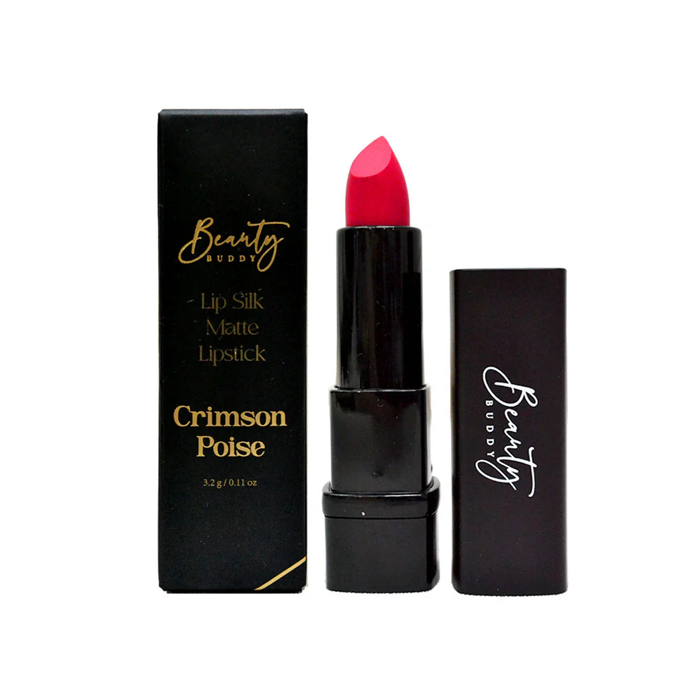 Beauty Buddy Lip Silk Matte Lipstick Crimson Poise 3.2g - Image 3