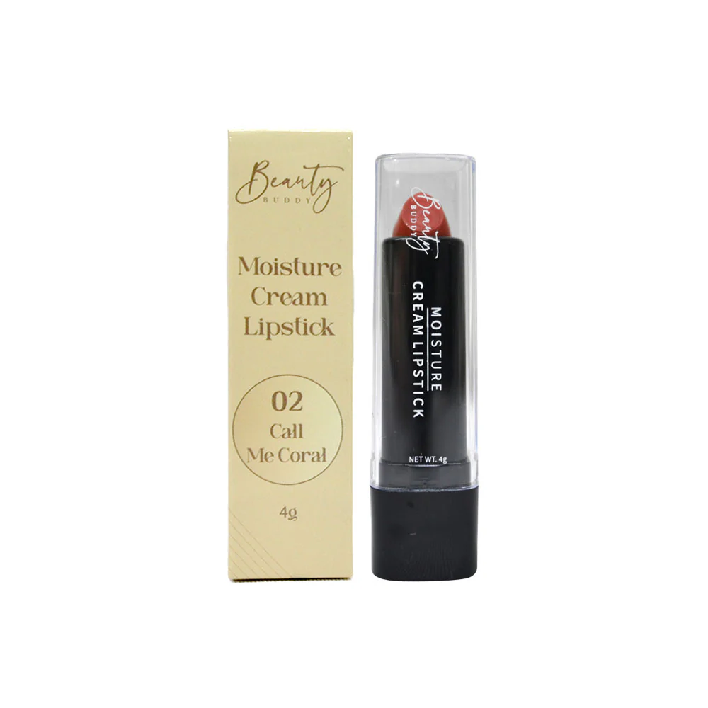 Beauty Buddy Moisture Cream Lipstick 02 Call Me Coral 4g - Image 2