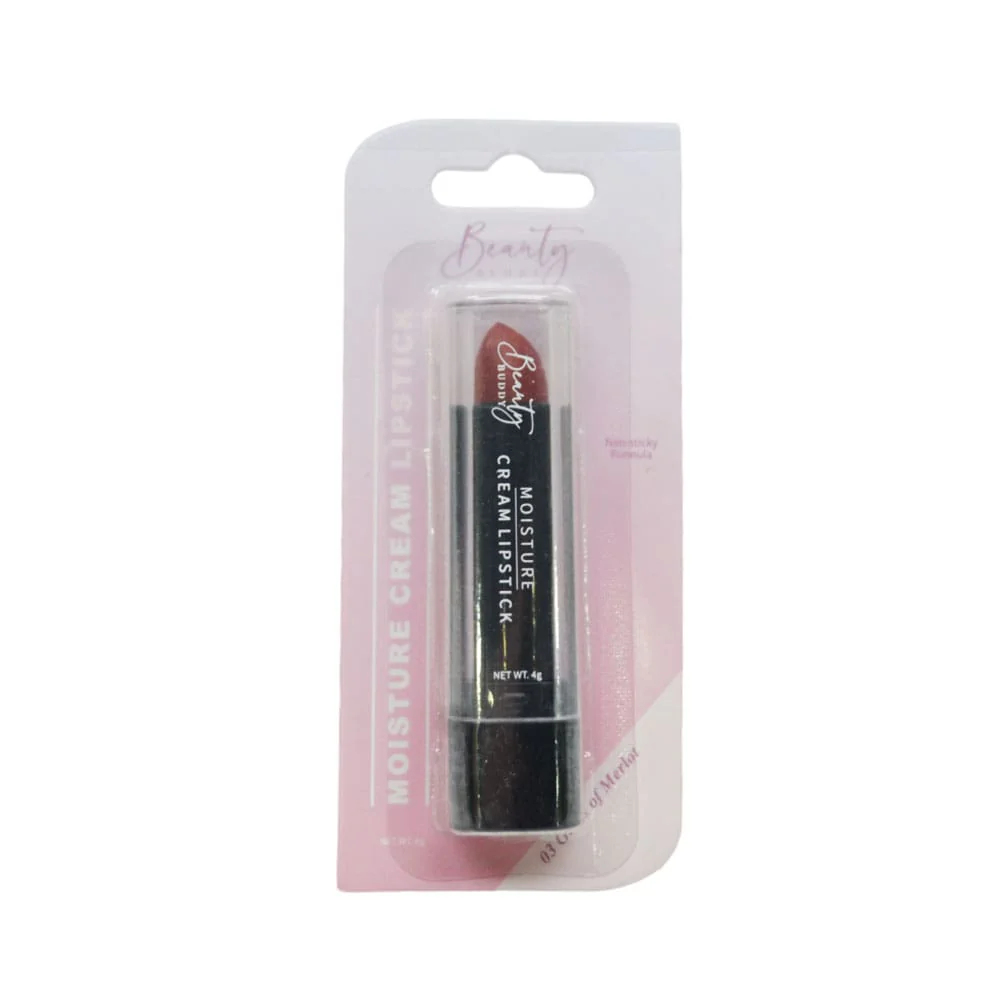 3x Beauty Buddy Moisture Cream Lipstick 03 Glass Of Merlot 4g - Image 4