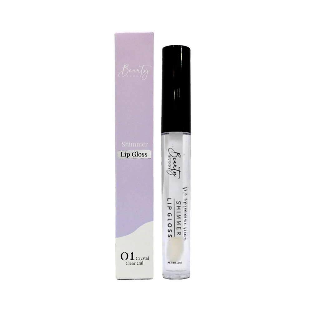 3x Beauty Buddy Shimmer Lip Gloss 01 Crystal Clear 2ml - Image 4