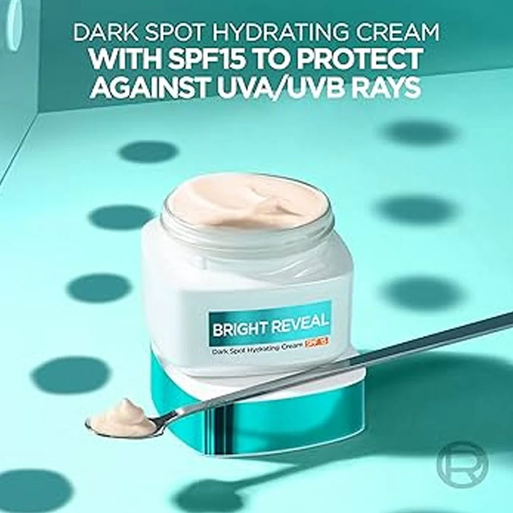 3x L'Oreal Bright Reveal Dark Spot Hydrating Cream SPF15 50ml - Image 3