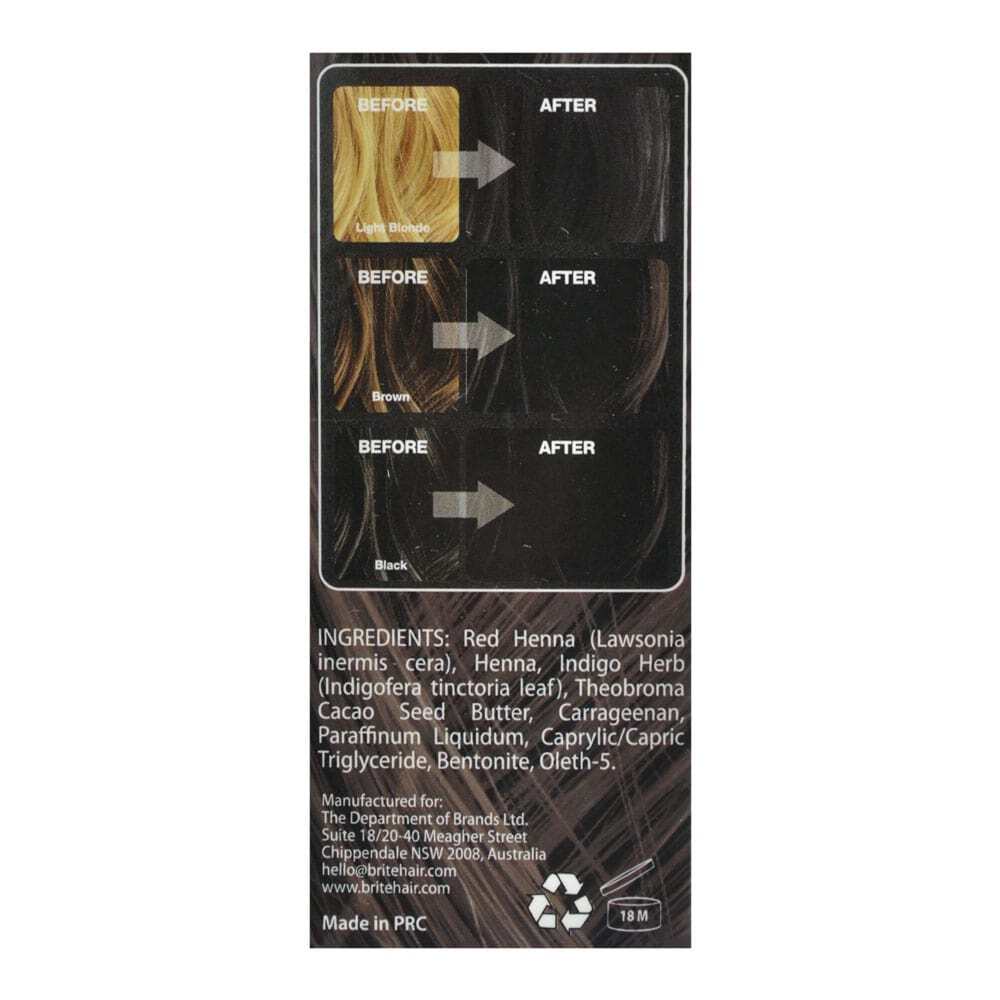 3x Naturally Brite Henna Hair Dye Black 75ml - Image 4