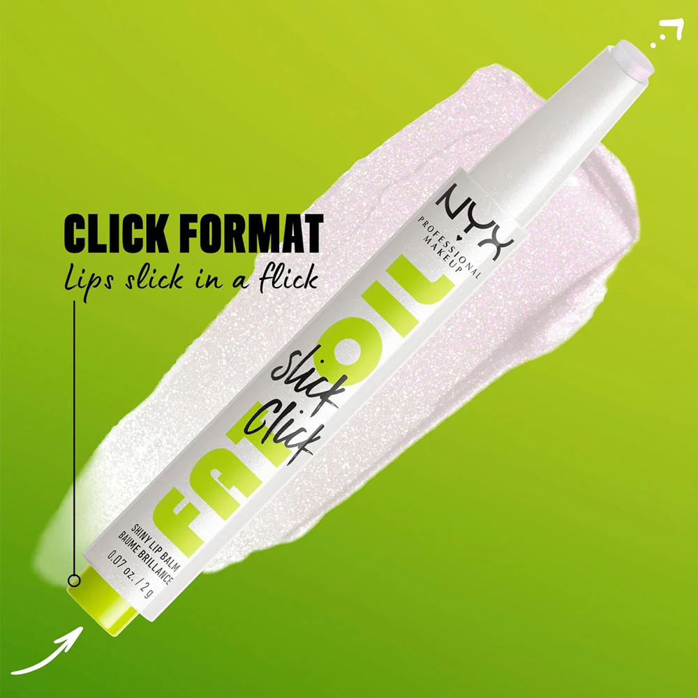 NYX Shiny Lip Balm Slick Click Fat Oil 01 Main Character - Image 4