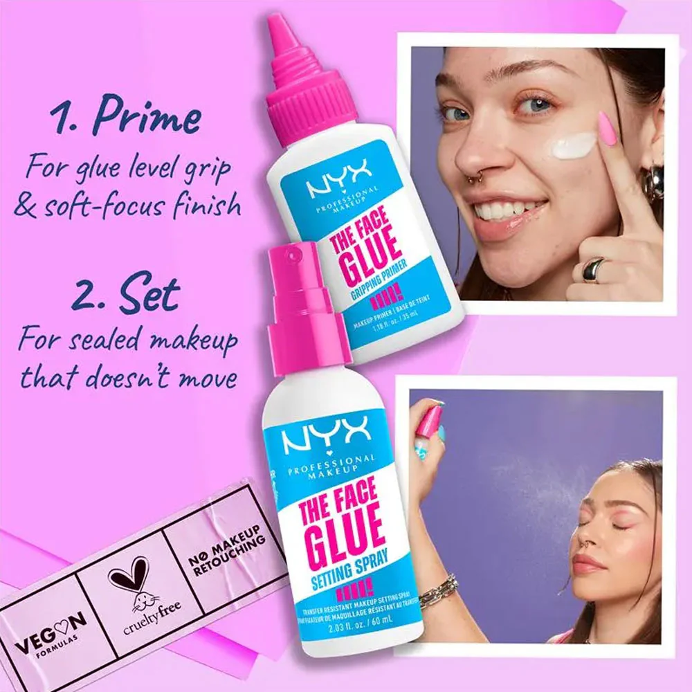 NYX The Face Glue Setting Spray 30ml - Image 3