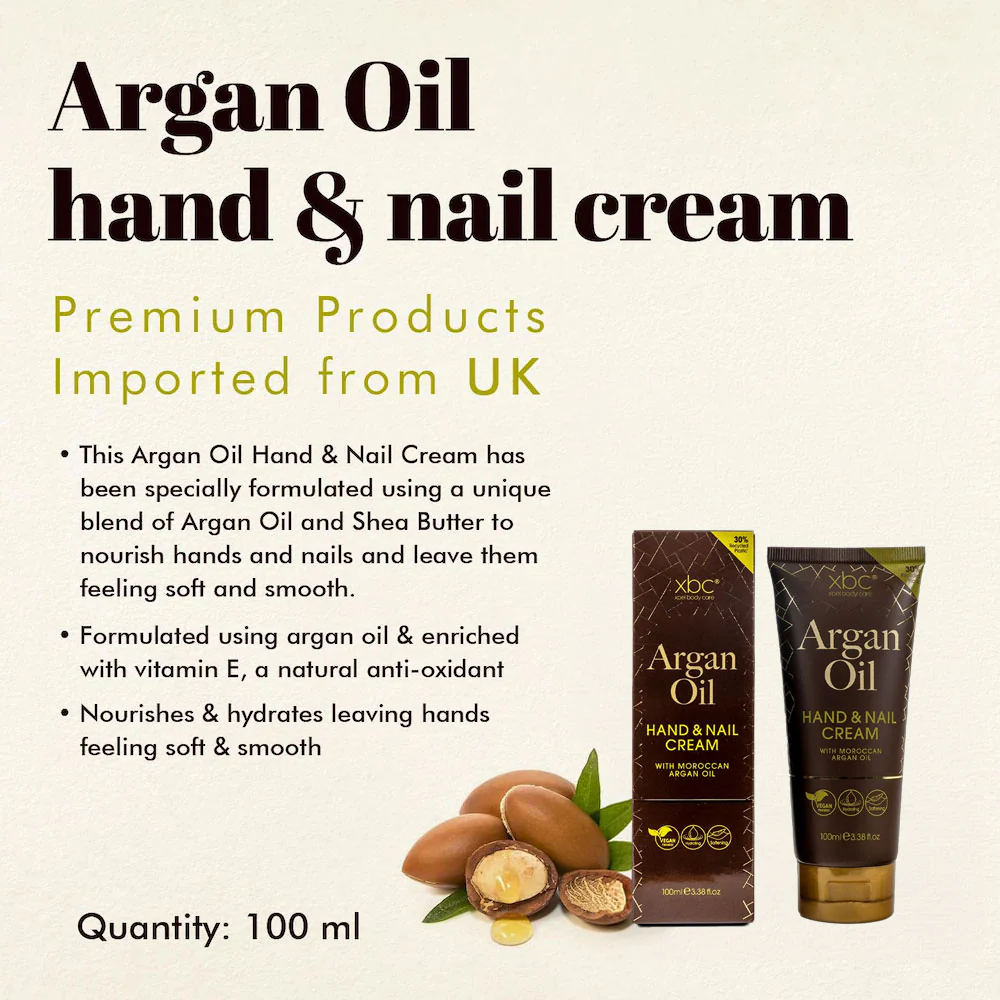 XBC Argan Oil Hand & Nail Cream 100ml - Image 2