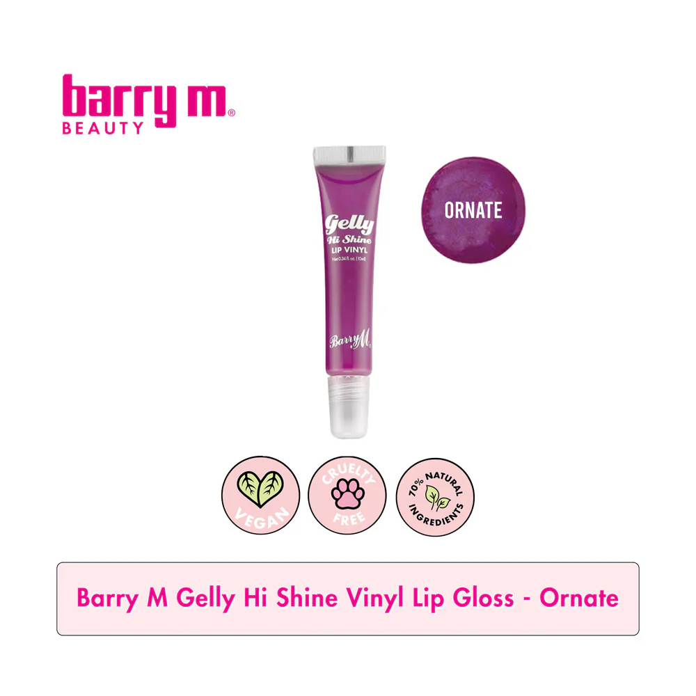 Barry M Gelly Hi Shine Lip Vinyl 3 Ornate 10ml - Image 4