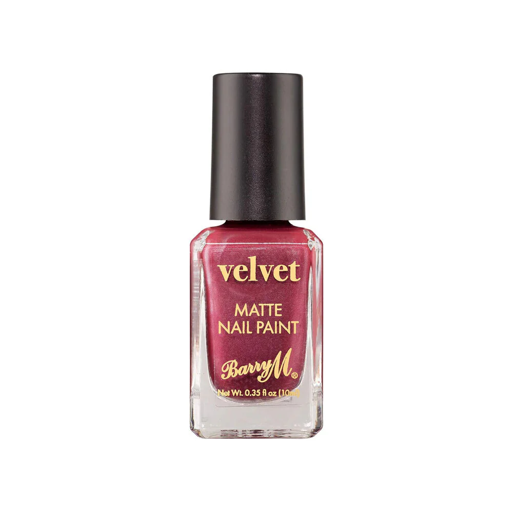 Barry M Velvet Matte Nail Polish Crimson Couture 10ml - Image 2