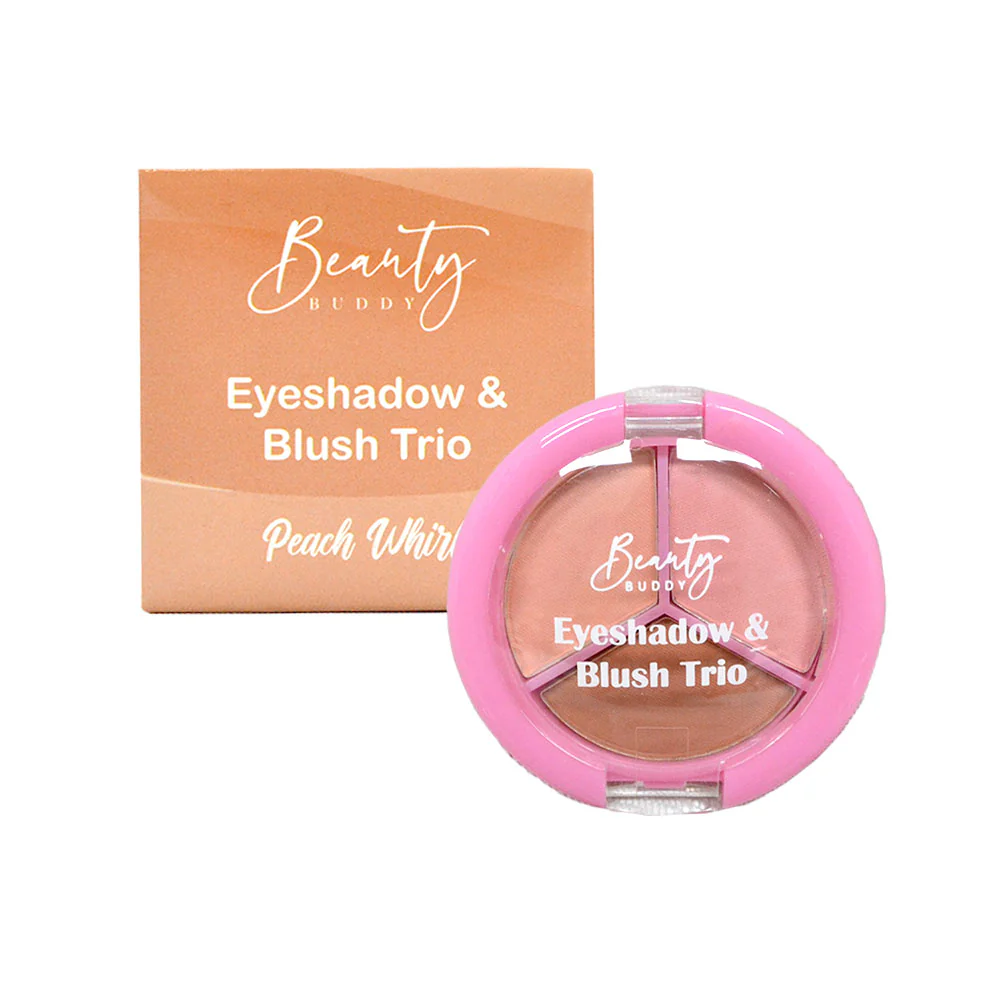 Beauty Buddy Eyeshadow & Blush Trio Peach Whirl - Image 3