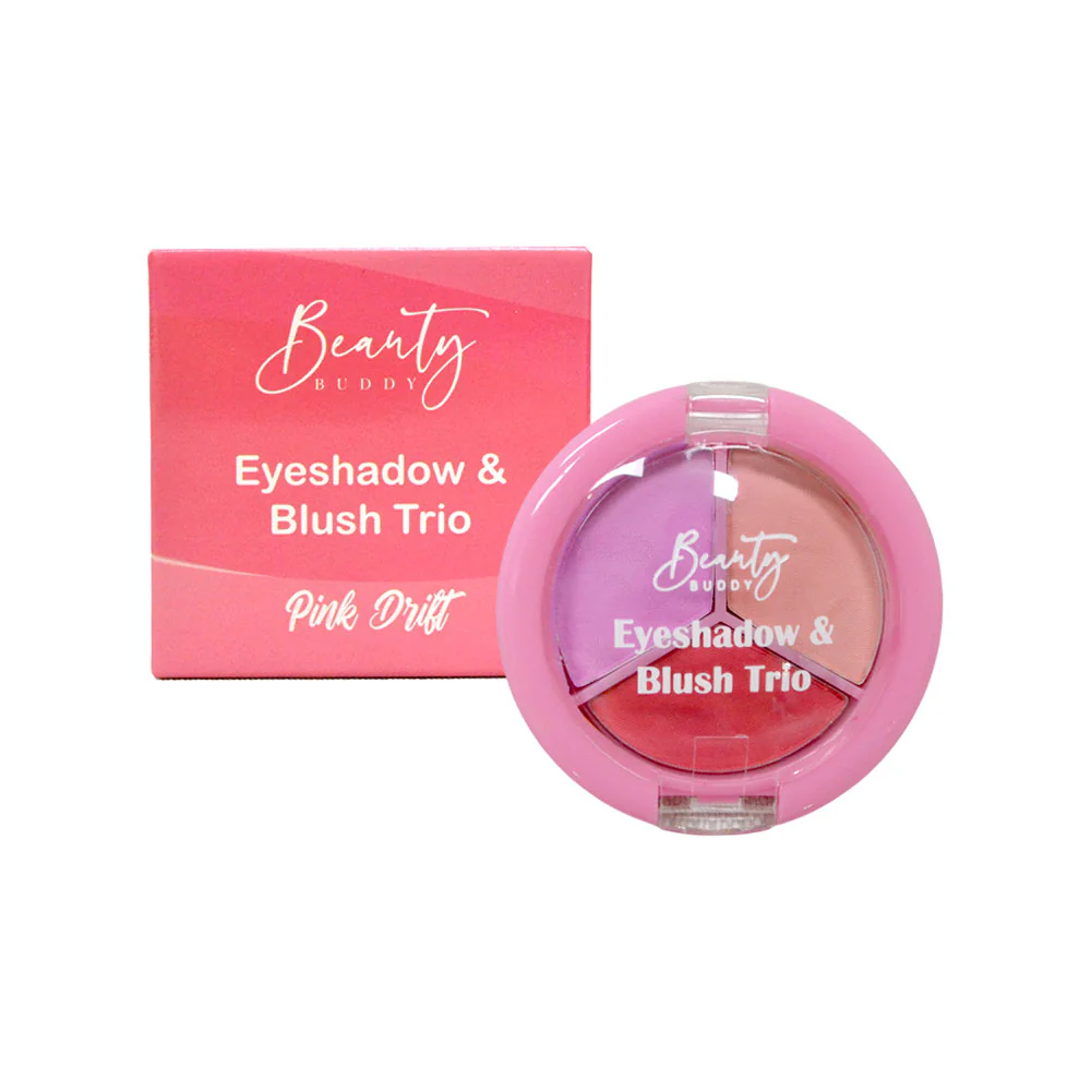 Beauty Buddy Eyeshadow & Blush Trio Pink Drift - Image 3