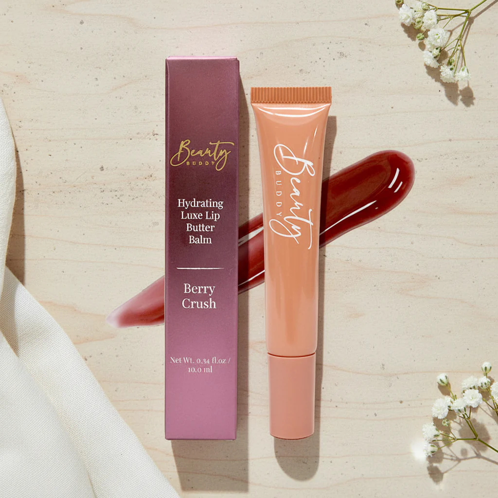 Beauty Buddy Hydrating Luxe Lip Butter Balm Berry Crush 10ml - Image 2