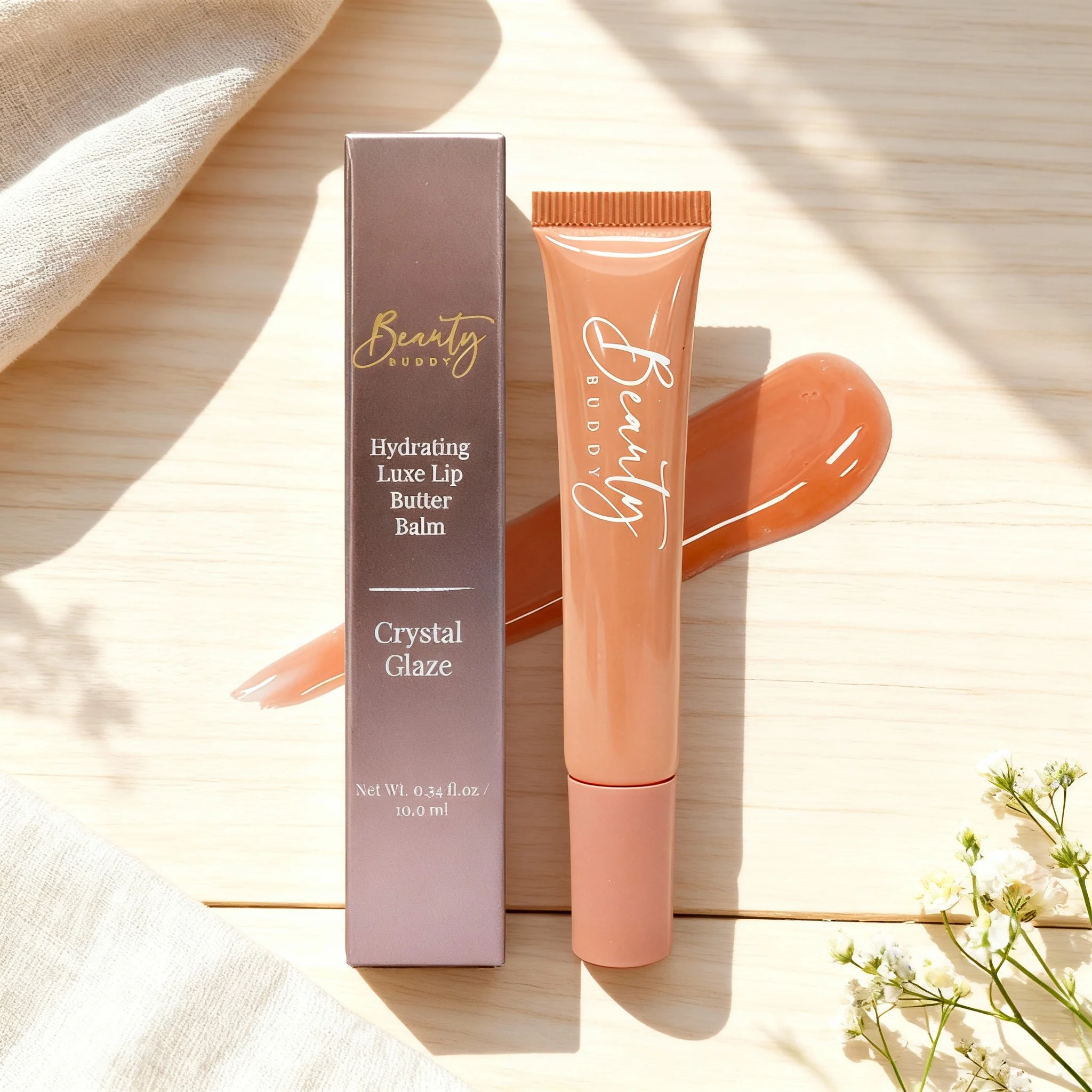 Beauty Buddy Hydrating Luxe Lip Butter Balm Crystal Glaze 10ml - Image 2