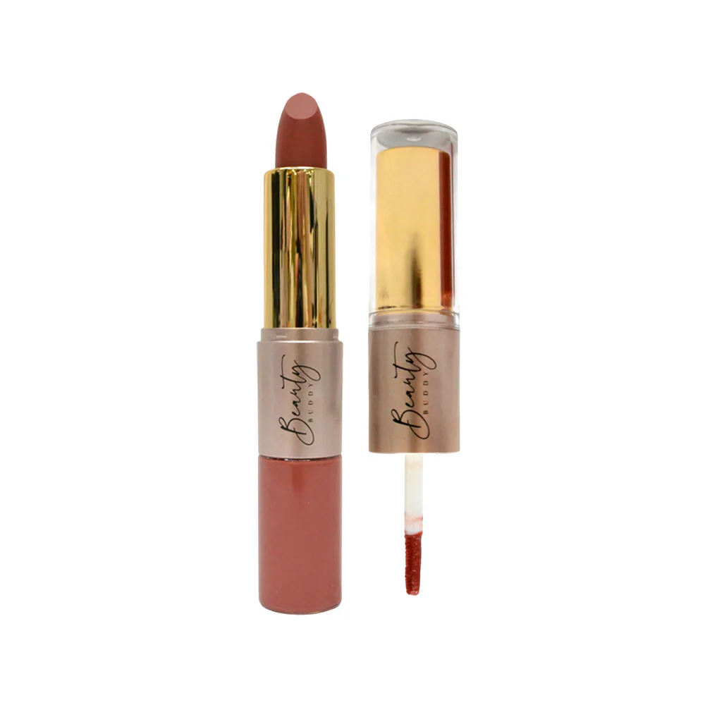 Beauty Buddy Velvet Gold 2-in-1 Matte Lipstick & Liquid Lipstick 02 Velvet Crush - Image 4