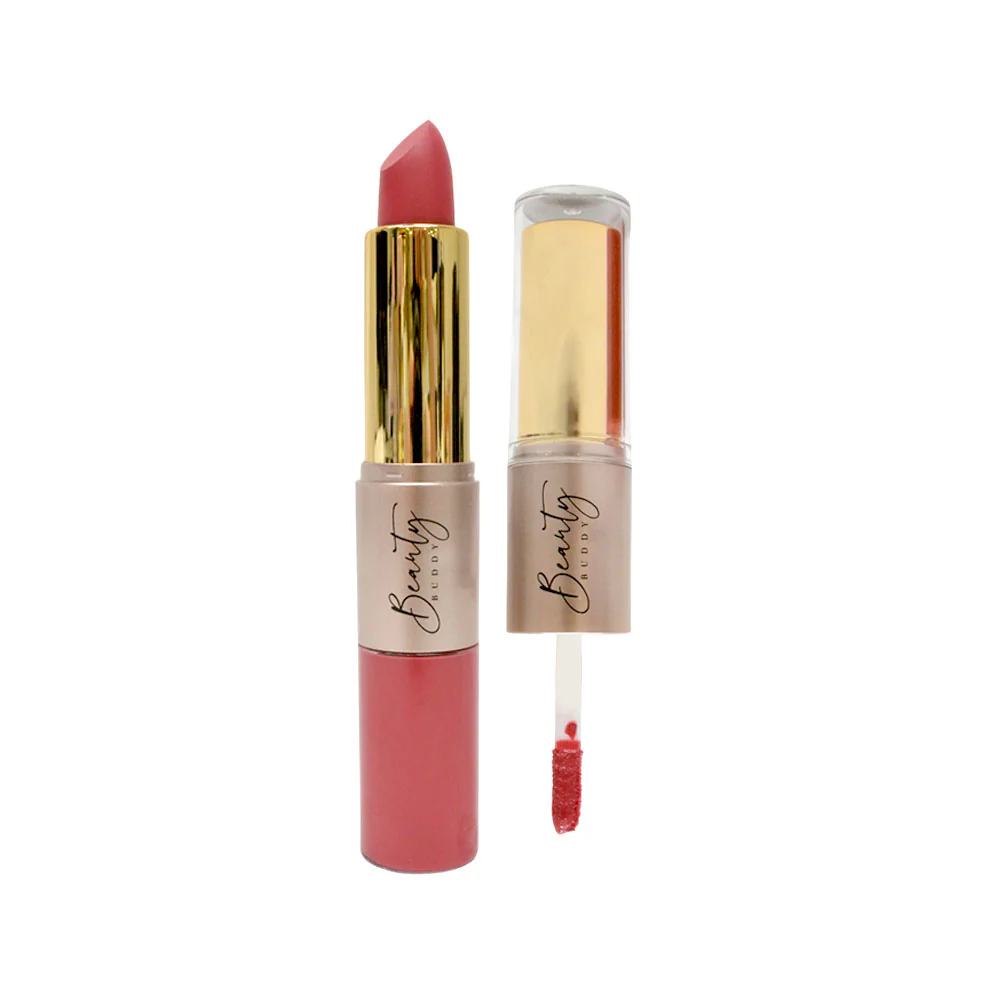 Beauty Buddy Velvet Gold 2-in-1 Matte Lipstick & Liquid Lipstick 03 Nude Muse - Image 4