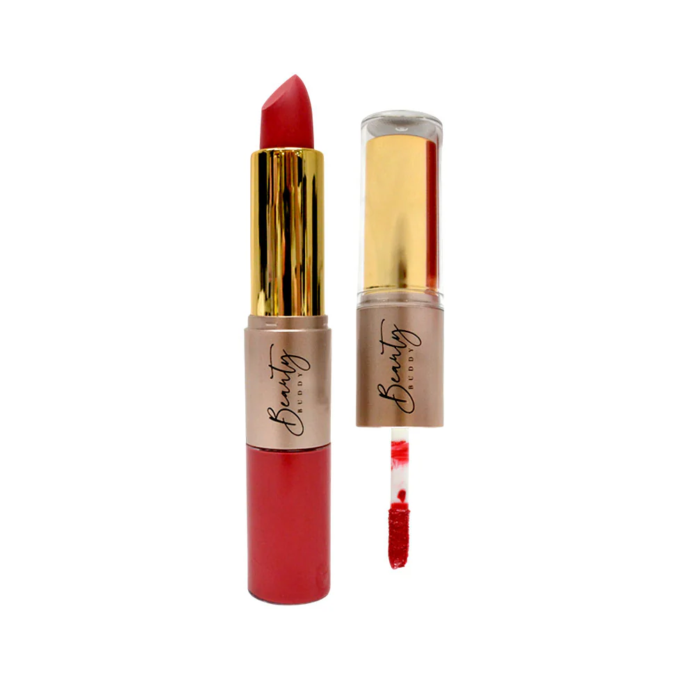Beauty Buddy Velvet Gold 2-in-1 Matte Lipstick & Liquid Lipstick 04 Blush Aura - Image 4