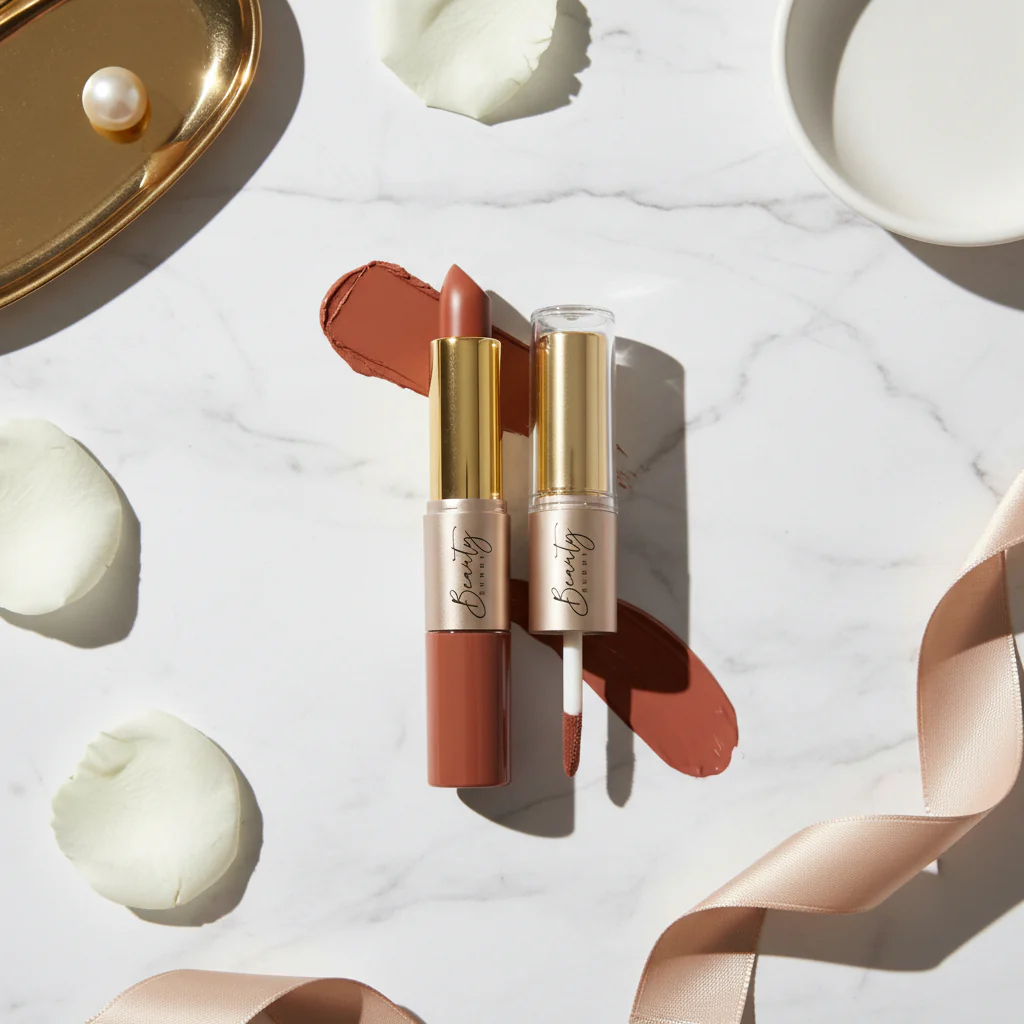 Beauty Buddy Velvet Gold 2-in-1 Matte Lipstick & Liquid Lipstick 05 Red Allure - Image 2