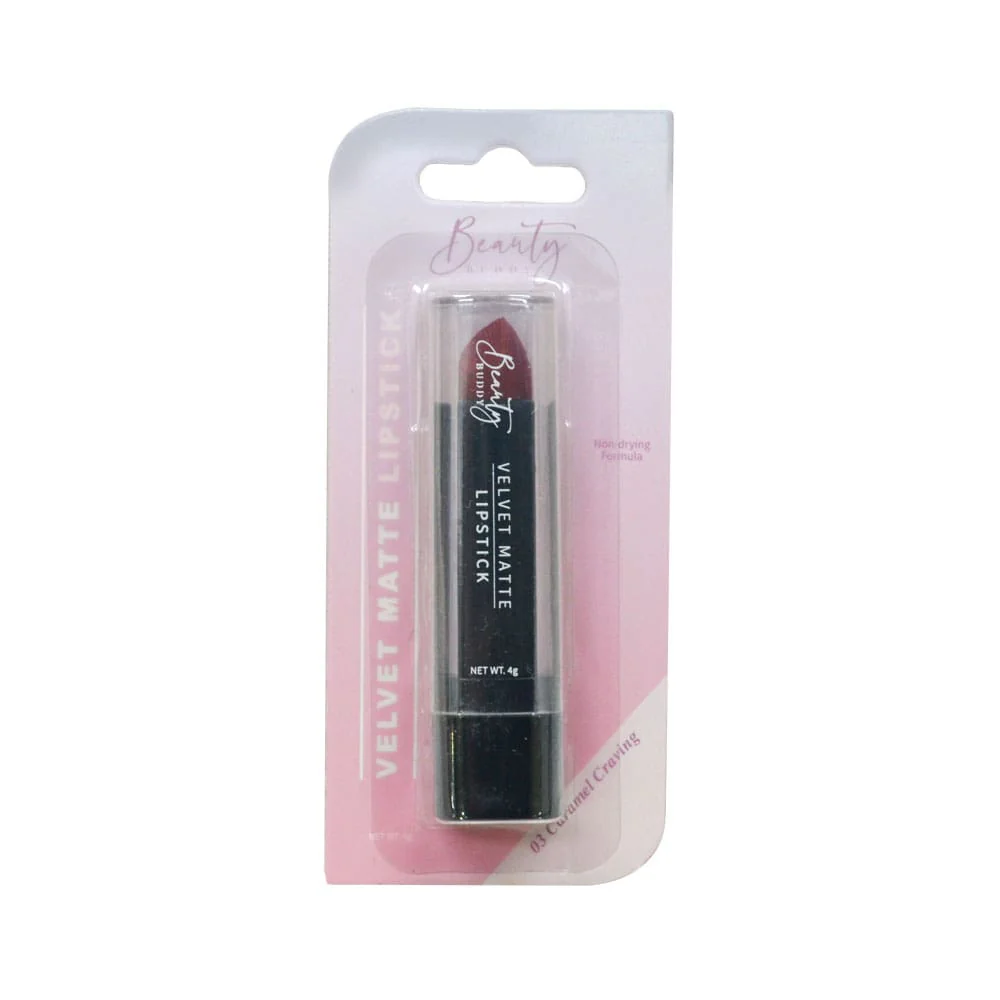 Beauty Buddy Velvet Matte Lipstick 03 Caramel Craving 4g - Image 4