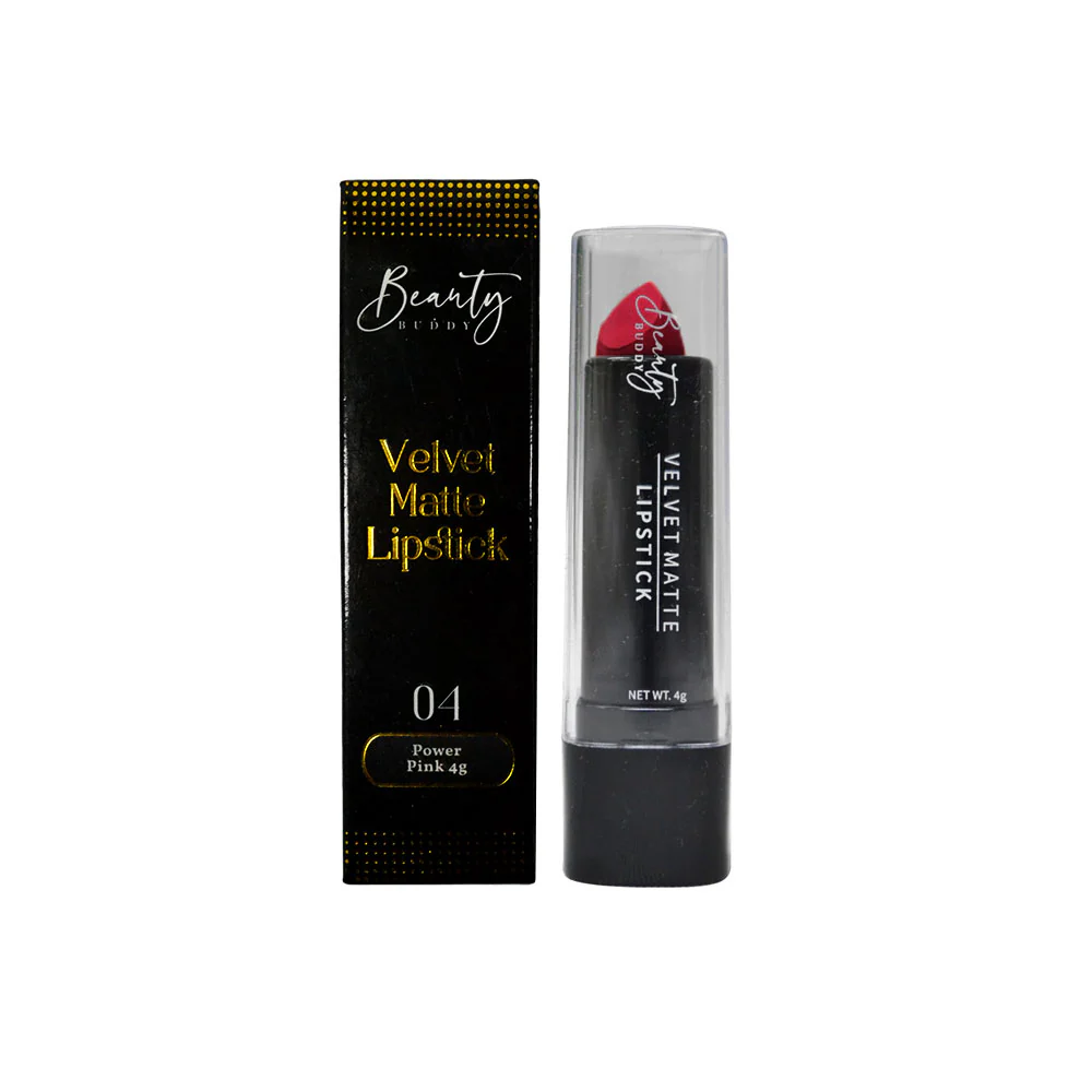 Beauty Buddy Velvet Matte Lipstick 04 Power Pink 4g - Image 3