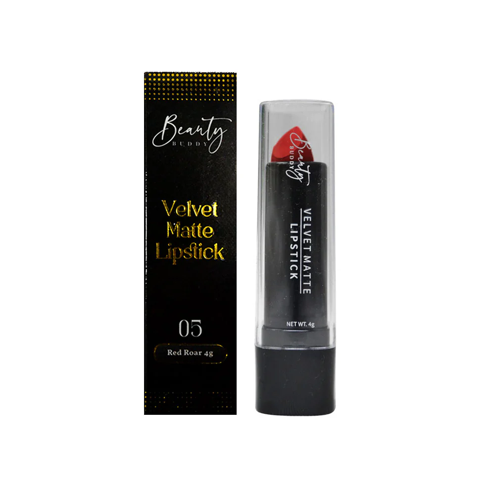 Beauty Buddy Velvet Matte Lipstick 05 Red Roar 4g - Image 2