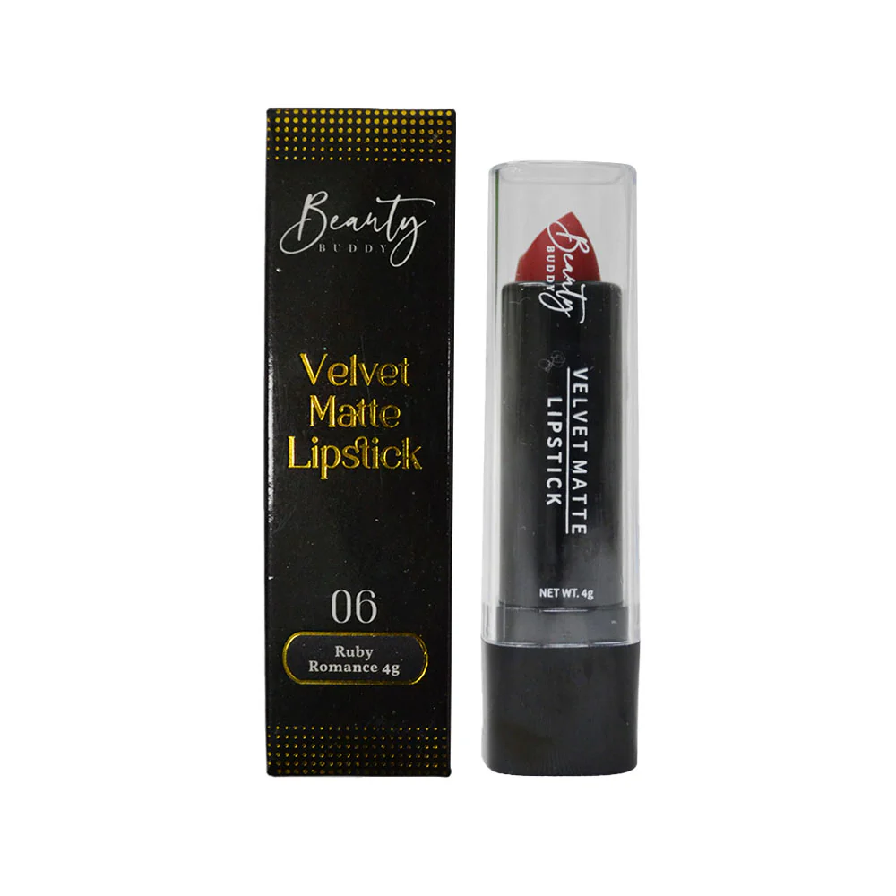 Beauty Buddy Velvet Matte Lipstick 06 Ruby Romance 4g - Image 2