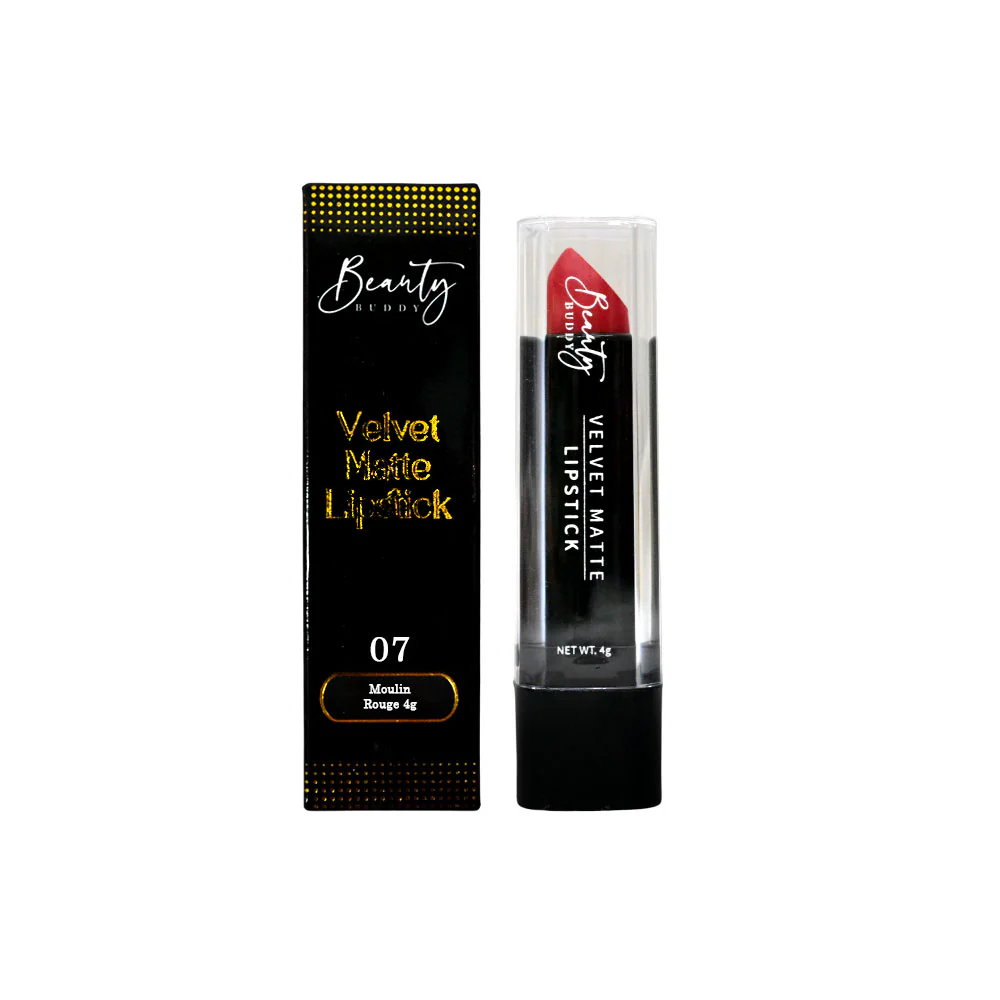 Beauty Buddy Velvet Matte Lipstick 07 Moulin Rouge 4g - Image 3