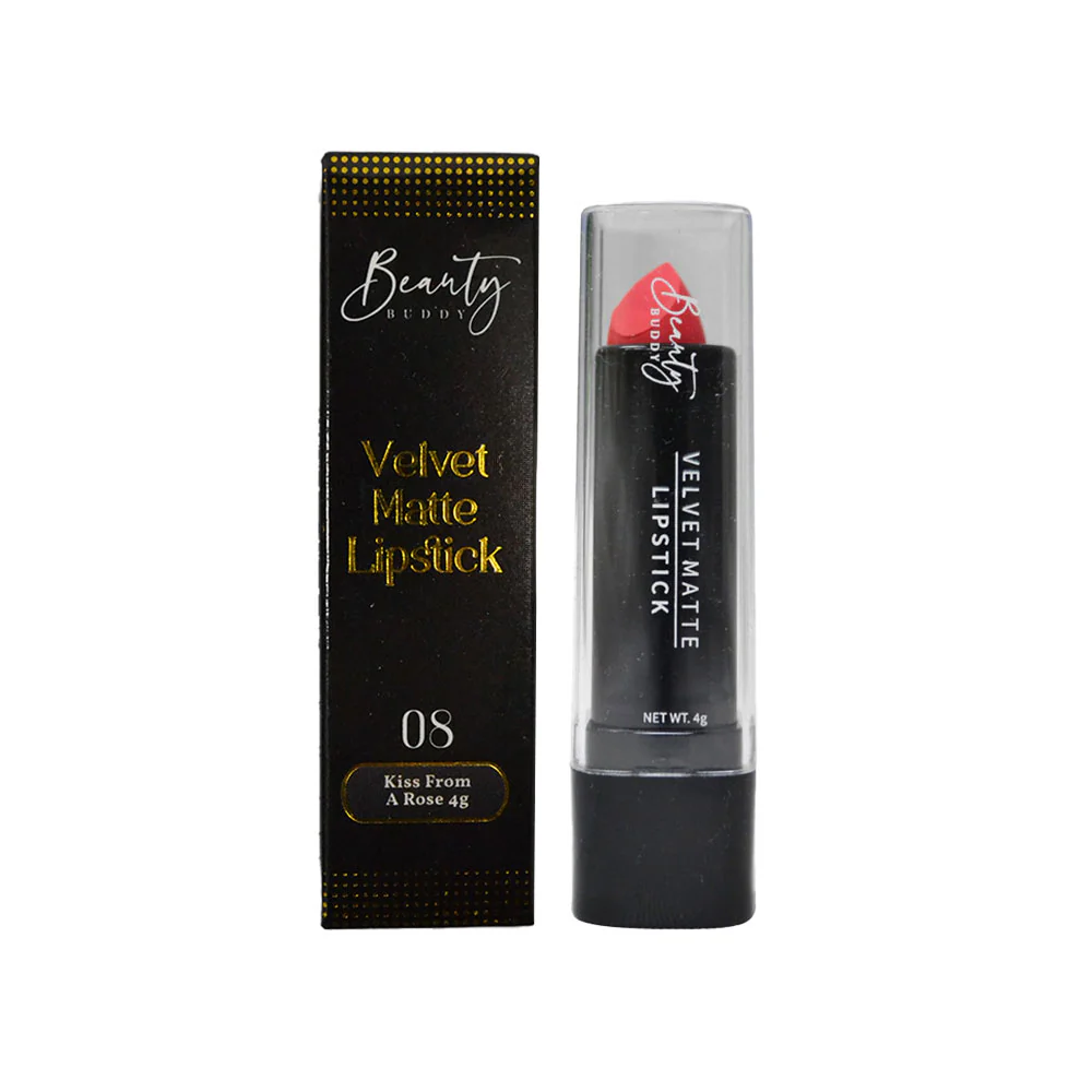 Beauty Buddy Velvet Matte Lipstick 08 Kiss From A Rose 4g - Image 2