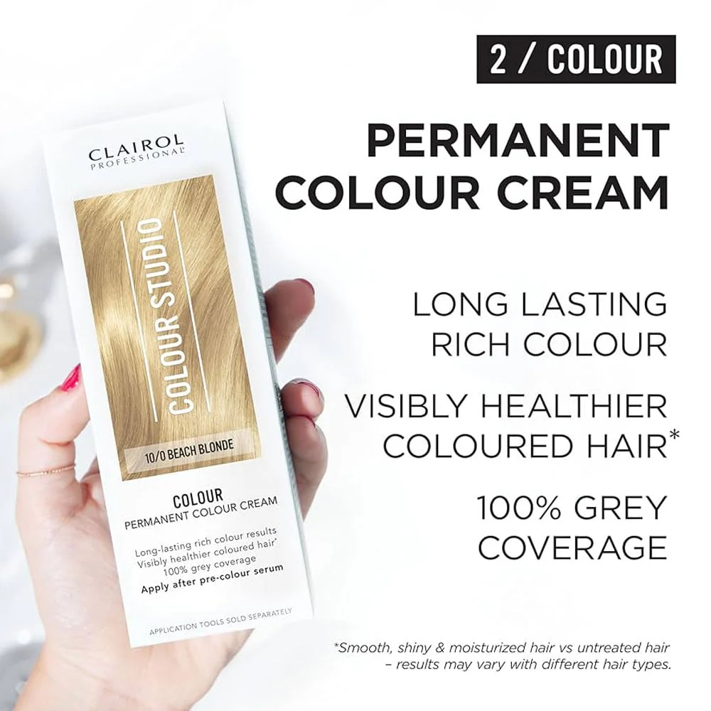 Clairol Professional Permanent Hair Cream Colour Studio 10/0 Beach Blonde - Image 2