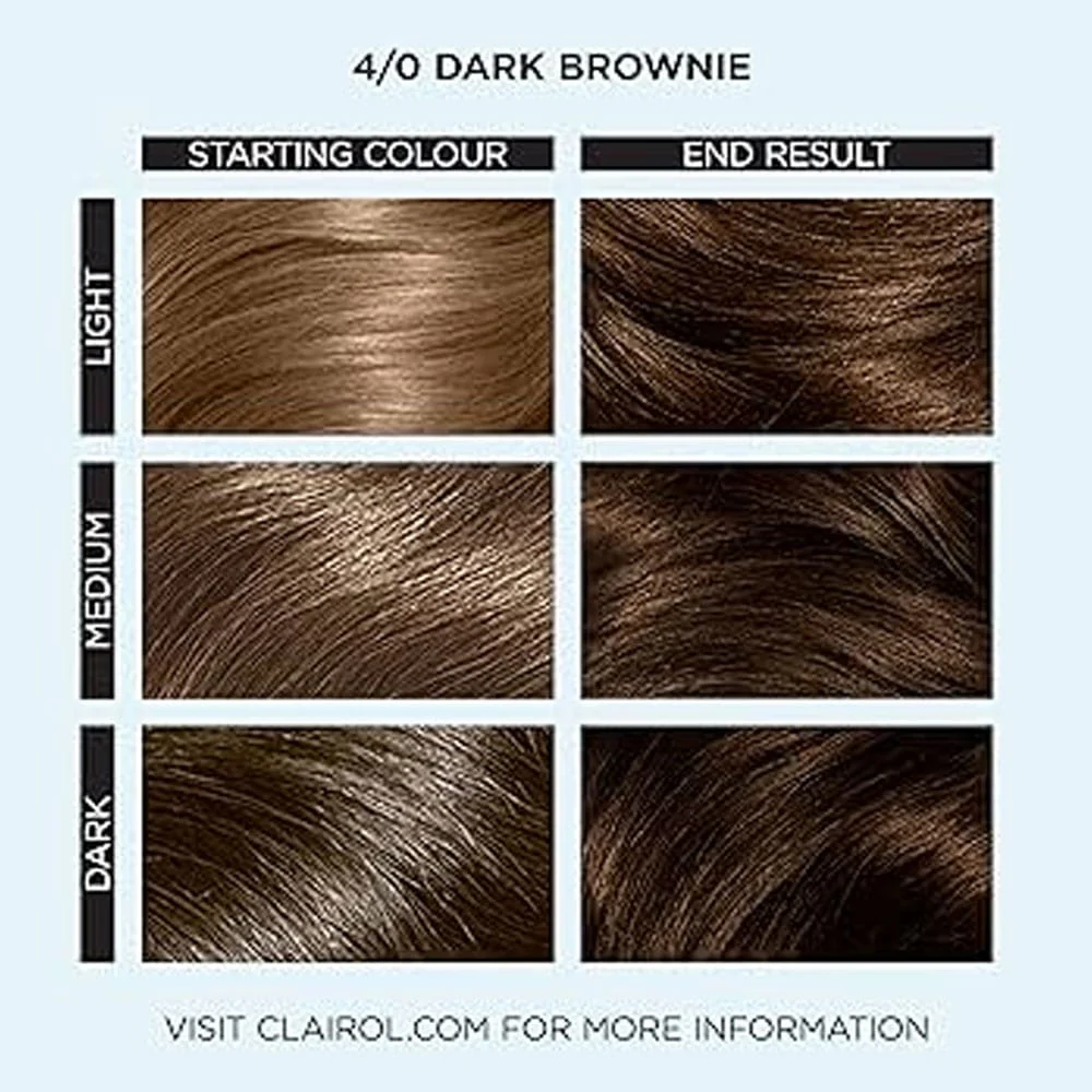 Clairol Professional Permanent Hair Cream Colour Studio 4/0 Dark Brownie - Image 3