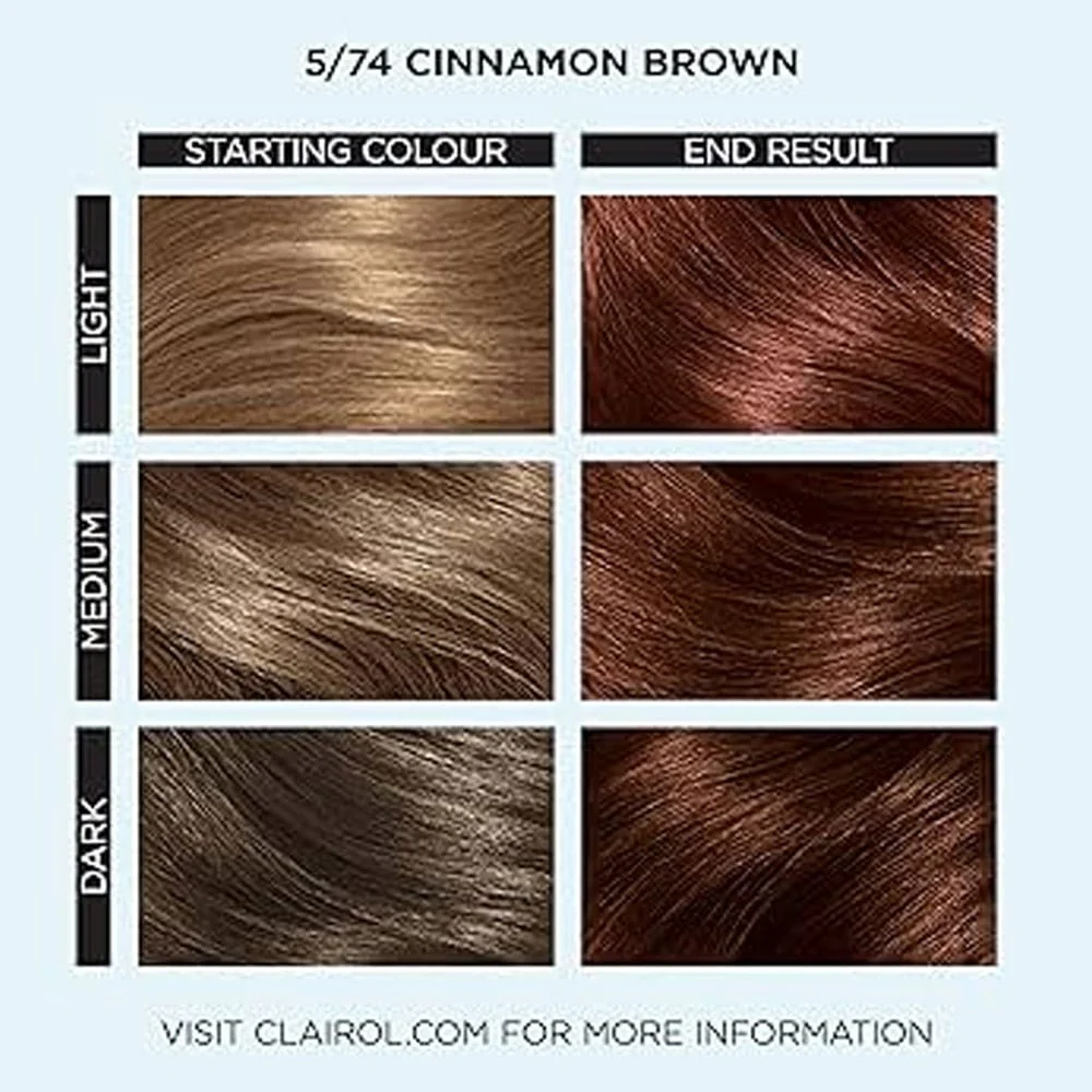 Clairol Professional Permanent Hair Cream Colour Studio 5/74 Cinnamon Brown - Image 3