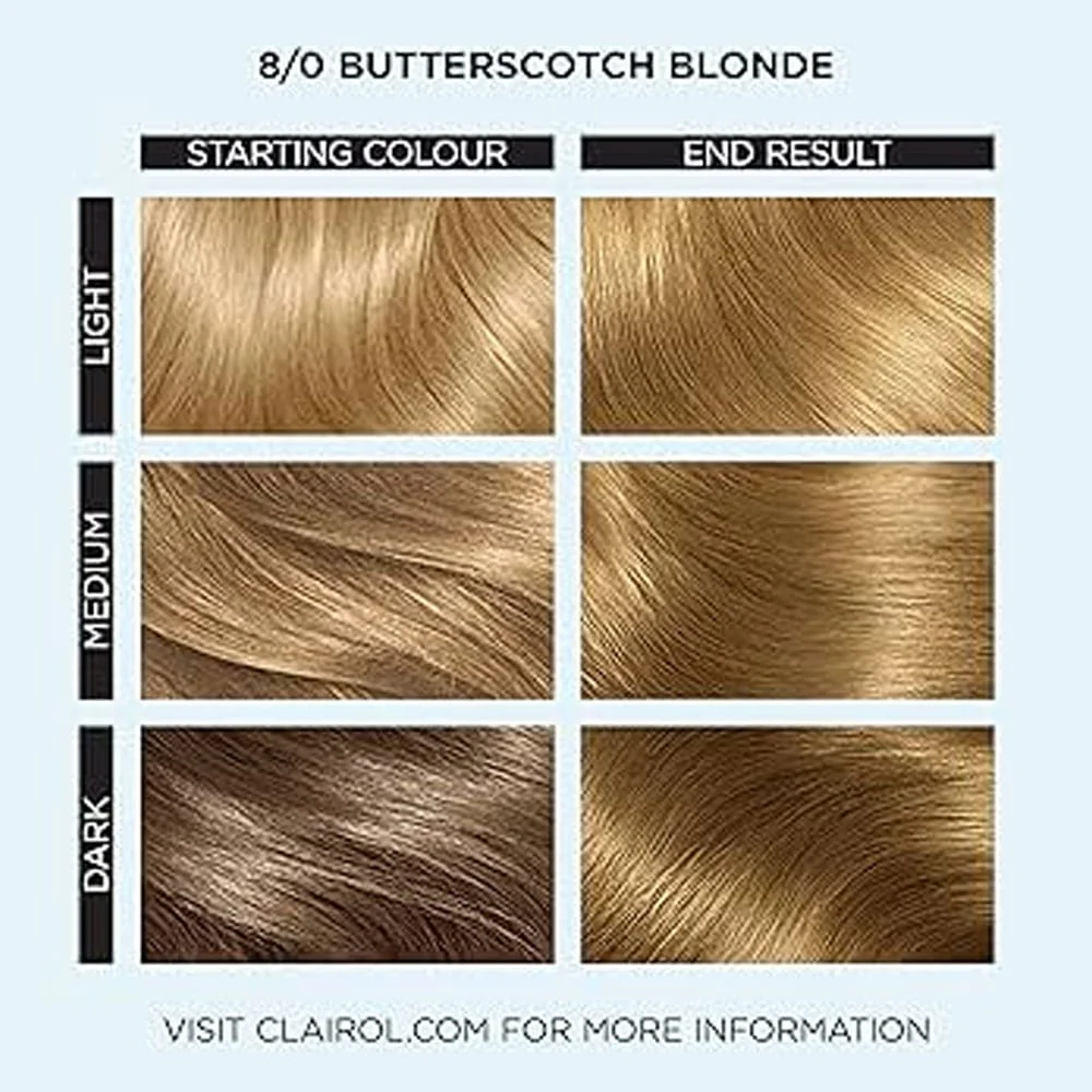 Clairol Professional Permanent Hair Cream Colour Studio 8/0 Butterscotch Blonde - Image 3