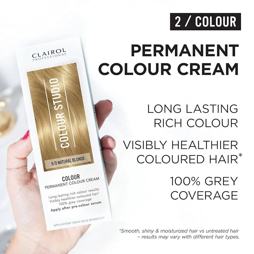 Clairol Professional Permanent Hair Cream Colour Studio 9/0 Natural Blonde - Image 2