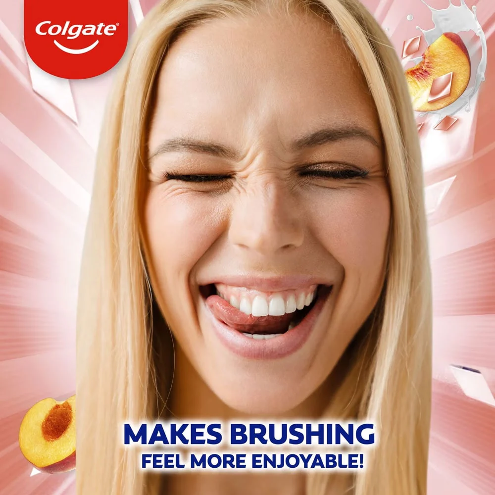 Colgate Fluoride Toothpaste Max Fresh With Mini Breath Strips Peach Passion 100g - Image 5