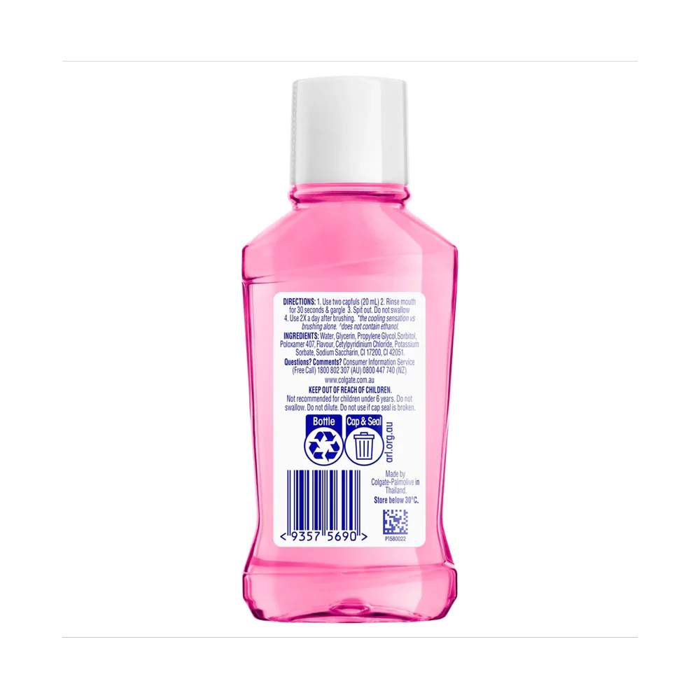 Colgate Mouth Wash Max Fresh 10X Longer Cooling Alcohol Free Watermelon Mint 100ml - Image 2