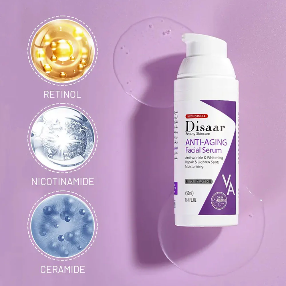 Disaar Anti Aging Retinol, Ceramide & Nicotinamide Facial Serum 50ml - Image 2