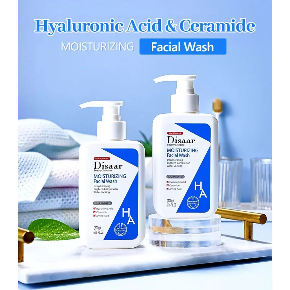 Disaar Moisturizing Hyaluronic Acid & Ceramide Facial Wash 200g - Image 3