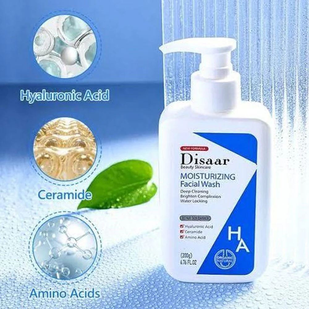 Disaar Moisturizing Hyaluronic Acid & Ceramide Facial Wash 200g - Image 4