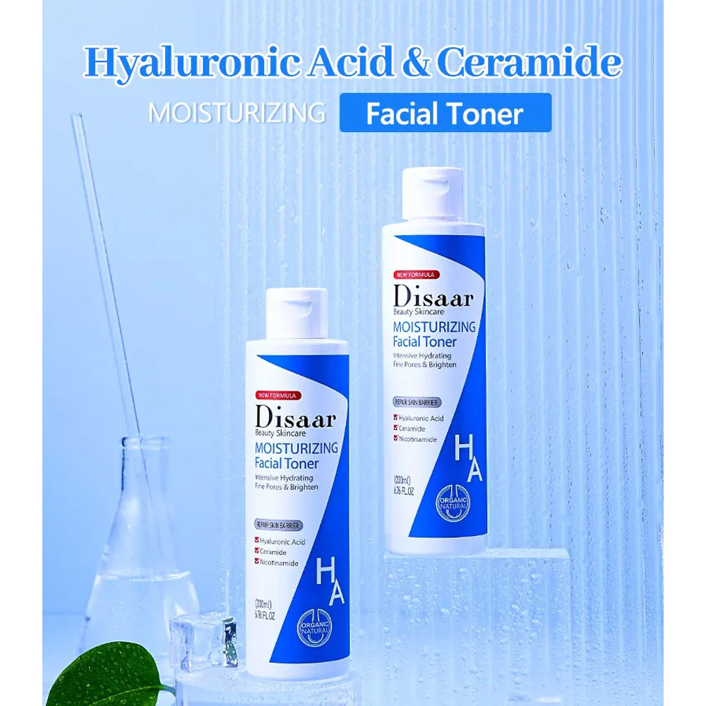 Disaar Moisturizing Hyaluronic Acid, Ceramide & Nicotinamide Facial Toner 200ml - Image 4