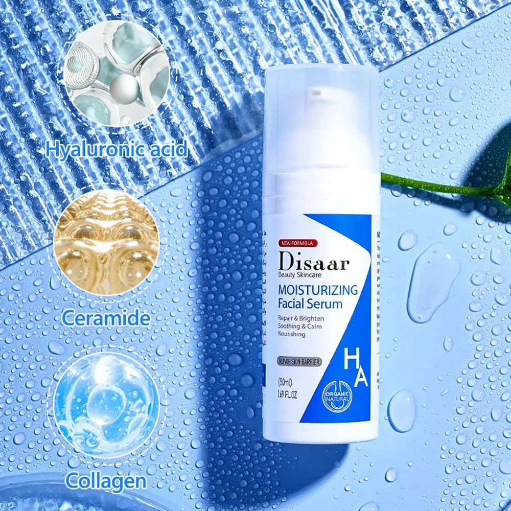 Disaar Moisturizing Hyaluronic Acid, Vitamin B5 & Ceramide Facial Serum 50ml - Image 2