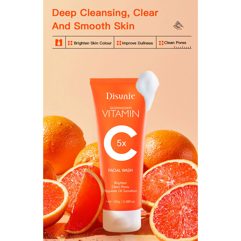 Disunie Glowing Skin Vitamin C & Collagen Facial Wash 100g - Image 3