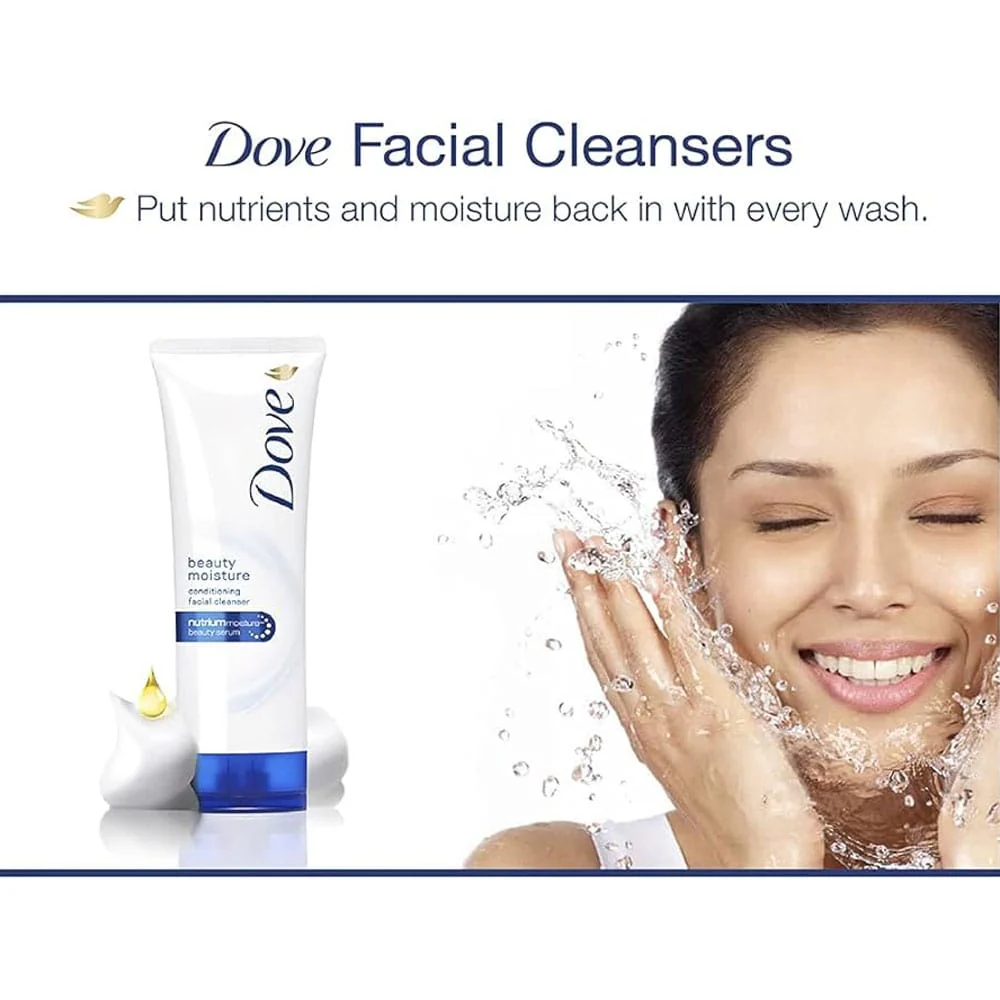 Dove Facial Cleanser Conditioning Beauty Moisture 100g - Image 3