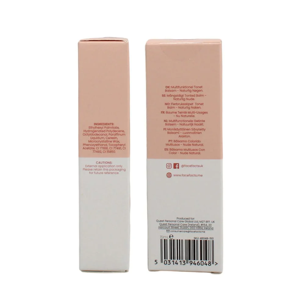Face Facts Multipurpose Tinted Balm Natural Nude 15ml - Image 2
