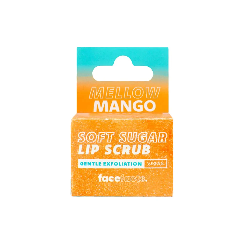 Face Facts Soft Sugar Lip Scrub Mellow Mango 10g - Image 2