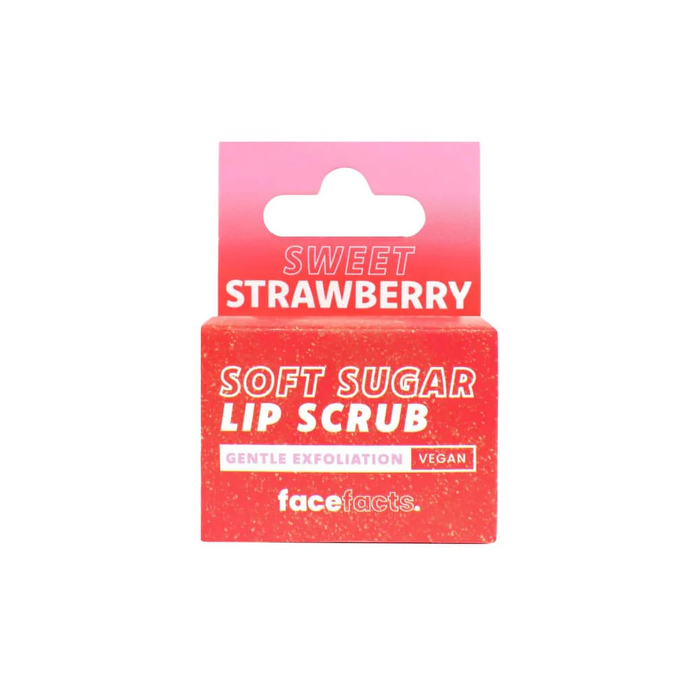 Face Facts Soft Sugar Lip Scrub Sweet Strawberry 10g - Image 3