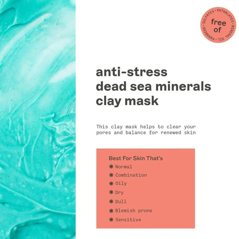 Freeman Clay Mask Anti Stress Dead Se Minerals 15ml - Image 3