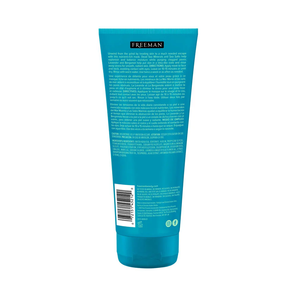 Freeman Clay Mask Anti Stress Dead Sea Minerals 175ml - Image 4
