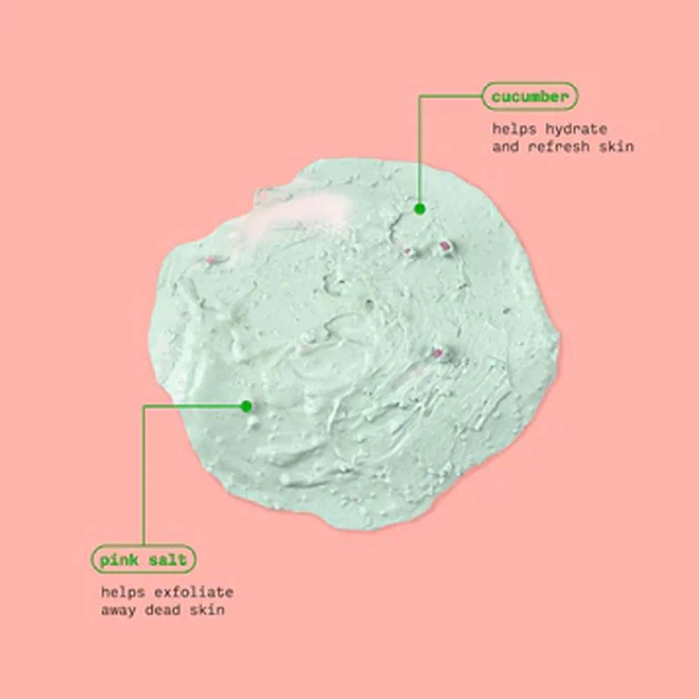 Freeman Clay Mask Rejuvenating Cucumber + Pink Salt 15ml - Image 3